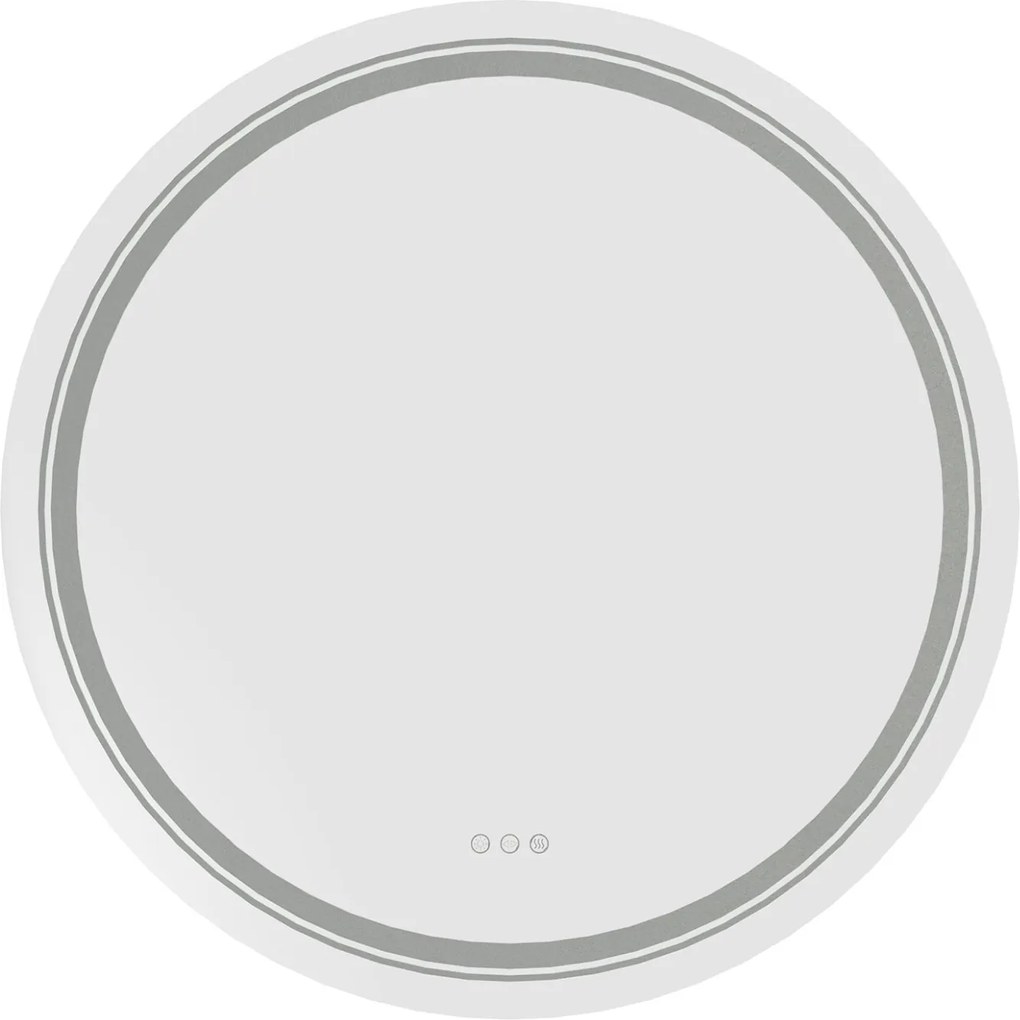 Kúpeľňové zrkadlo DOVER 80 cm strieborné