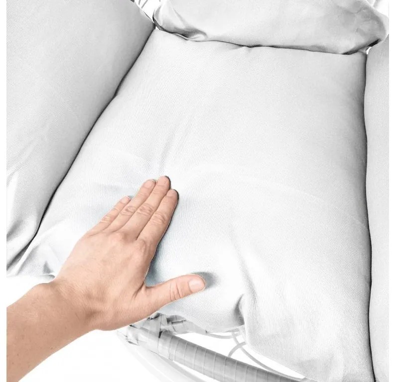 AKCIA Biele závesné kreslo KOKON bez stojanu II. akosť