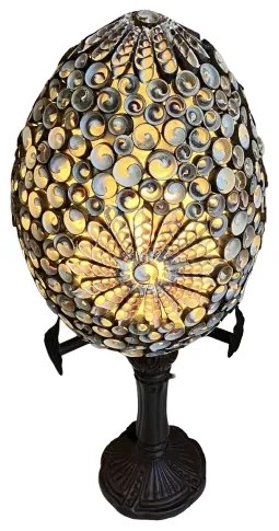 Stolná lampa seashell BLACK SUN Tiffany styl Branches Ø20*37
