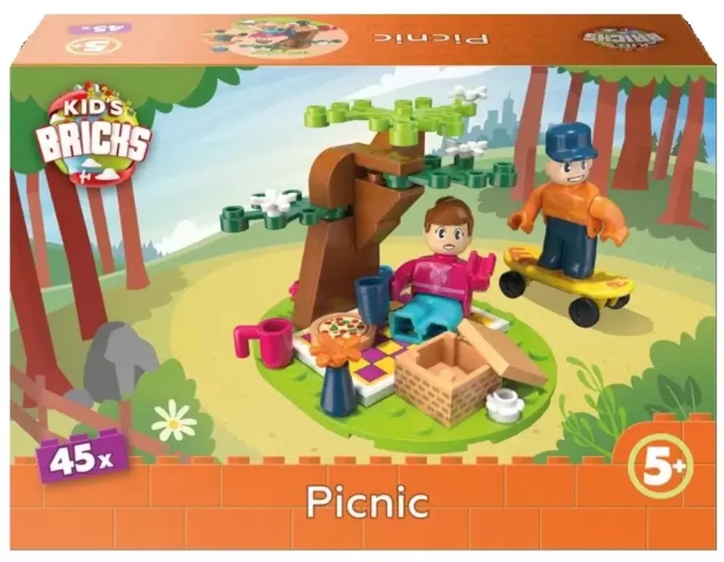 Stavebnica Kid's Brick PIKNIK, 45 dielikov
