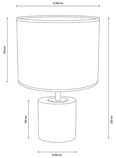 Spot-Light DO708191174 - Stolná lampa KRETA 1xE27/25W/230V borovica/biela