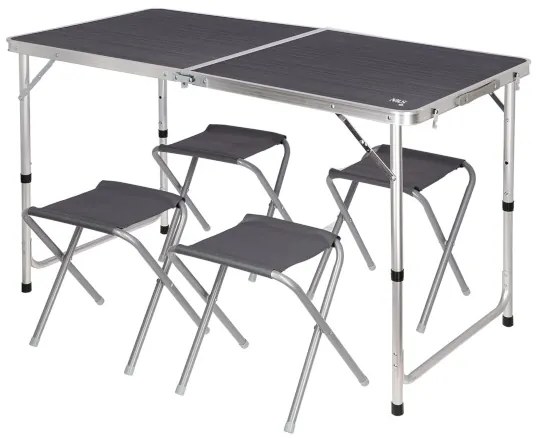 Sada skladacieho kempingového stola a stoličiek NILS Camp NC1633