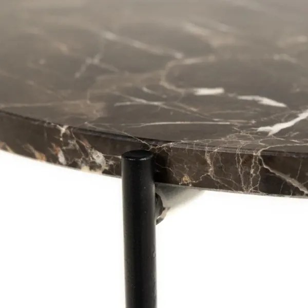 Odkládací stolek Avila II hnědý mramor