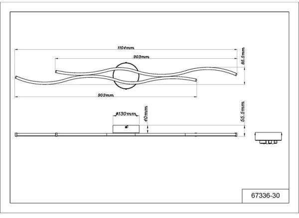 Globo 67336-30 - LED Stropné svietidlo BOYD LED/30W/230V 3000K
