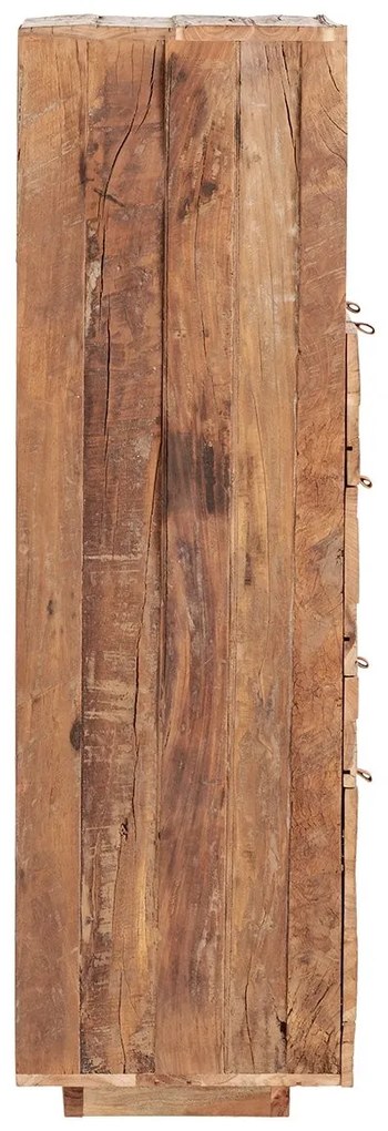 furniture-nabytek.cz - Masivní komoda Oldwood z recyklovaného tvrdého dřeva, lakovaná, přírodní barva – 80×40×145 cm