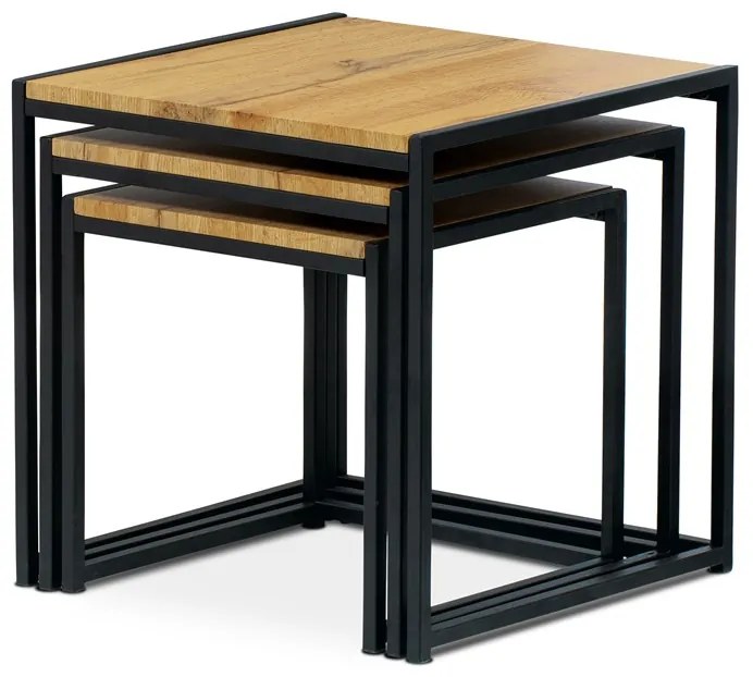 BONTEC Konferenčný stolík 45x45cm, mdf, divoký dub, AF-3003 OAK Farba: Hnedá