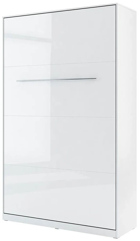 Sklápacia posteľ Concord Pro I, Farby: biely / biely lesk, Rozmer postele: 120x200