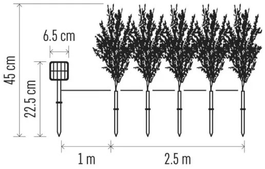 LED solárna dekorácia 50xLED/3W/1,2V 600 mAh IP44