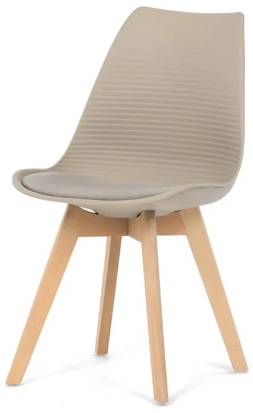 Autronic - Židle jídelní, cappuccino plast, CT-X7055 CAP