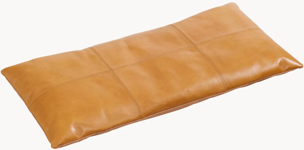 Ručne vyrobená kožená poduška Rib