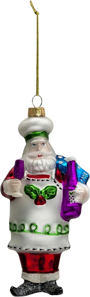 Vianočná ozdoba Santa cukrár -Ø 8*6*17cm