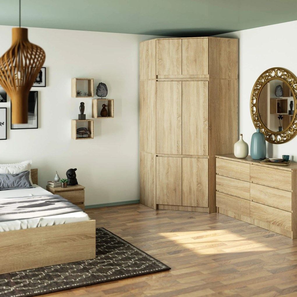 Nástavec na šatníkovú skriňu CLP 100 cm dub sonoma