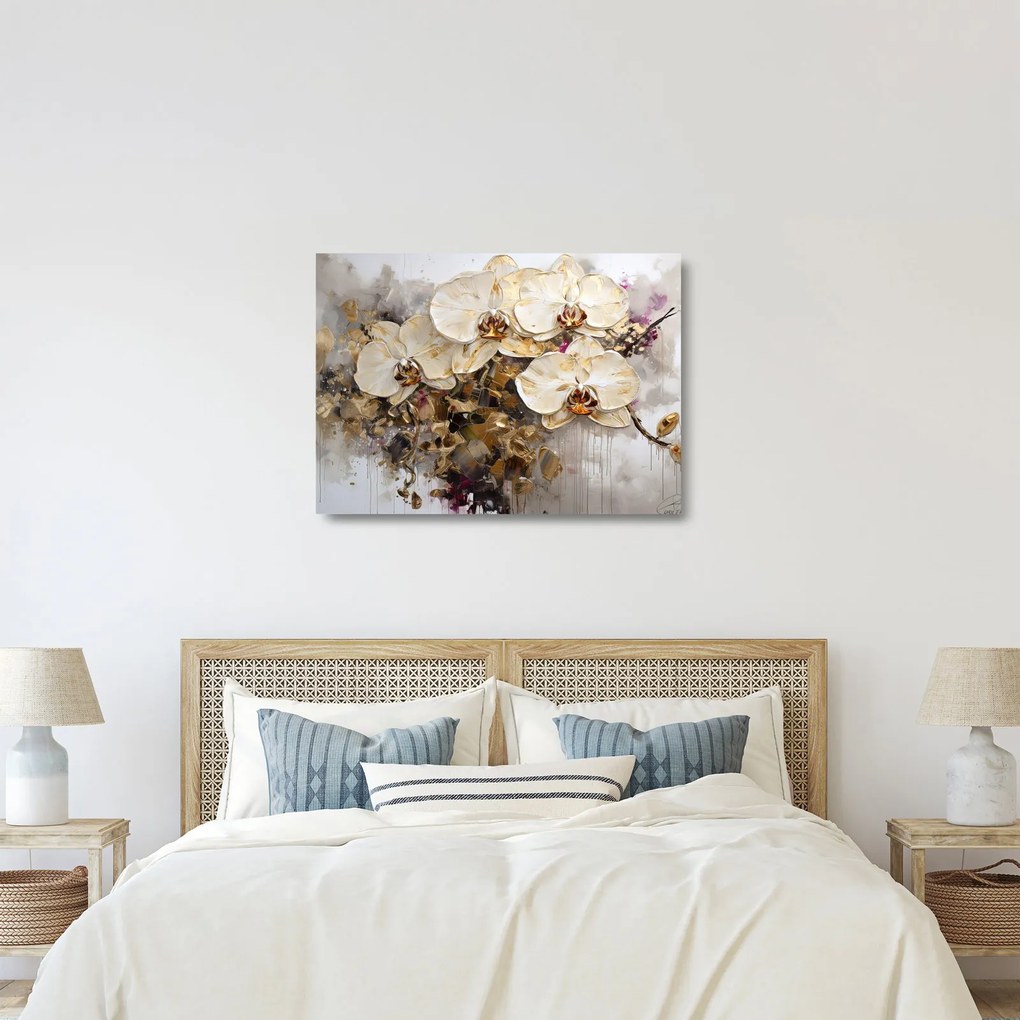 Sklenený obraz - Orchidey (70x50 cm)
