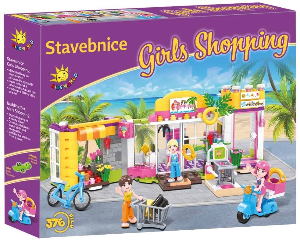 Kids World Stavebnica Girls Shopping 376 ks