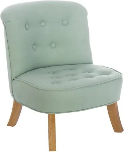 Dětské lněné křeslo mátové 17 cm Drevo