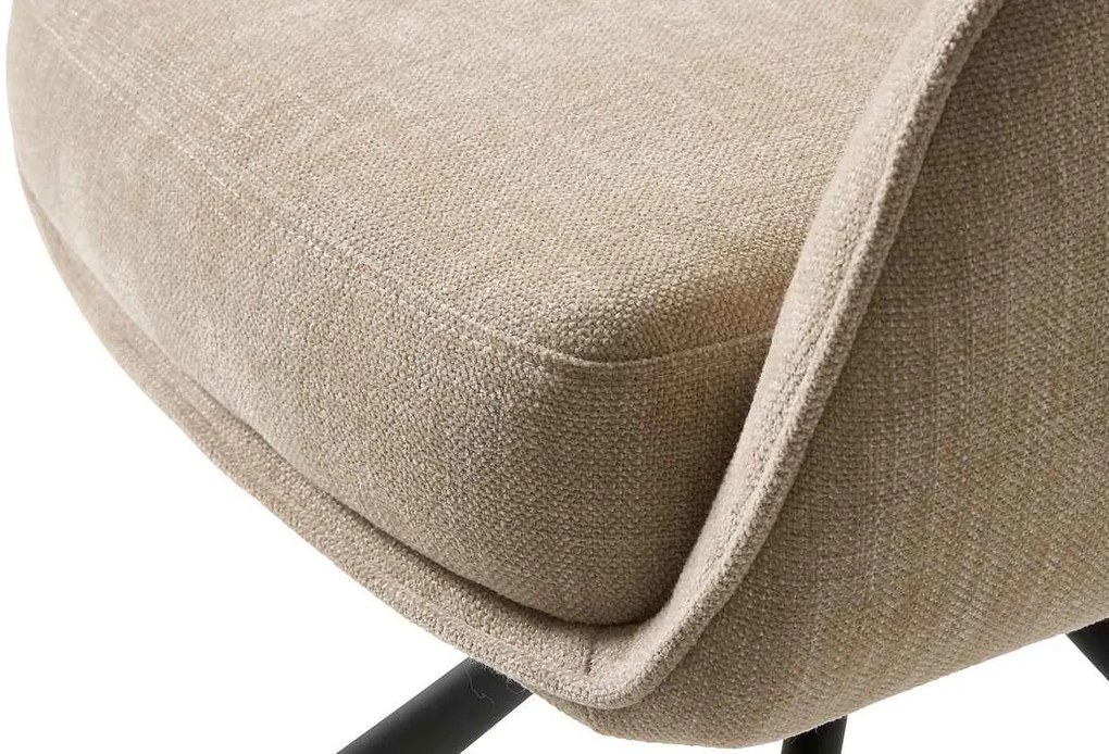 Dizajnová otočná stolička Ralayna ľan