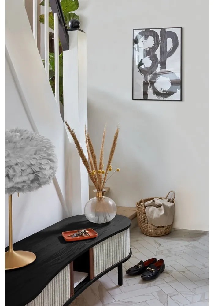 TV stolík v dekore duba v sivo-prírodnej farbe 140x40 cm Audacious – UMAGE