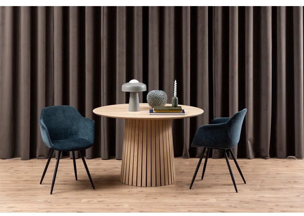 Jedálenský stôl so svetlou dubovou dýhou Actona Christo, ø 75 cm