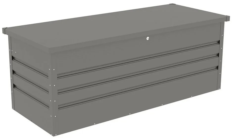 G21 Záhradný box Denver 560 L, metalický šedý plechový PE63900852