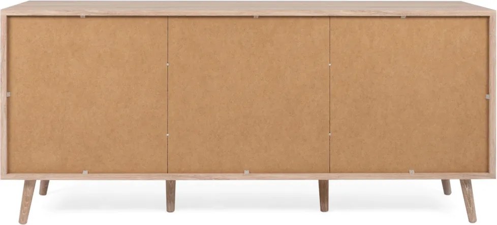 Široká skrinka 3-dverová Bali, dub sonoma/výplet