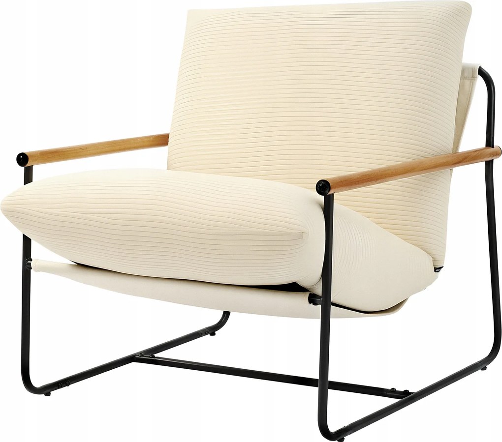 Kreslo ušiak Vevor biele