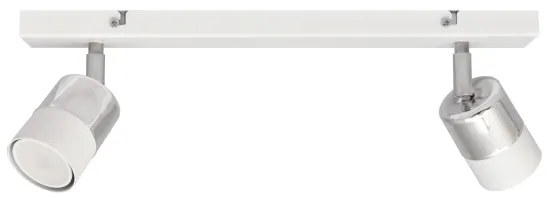 LED Bodové svietidlo TUBSSON 2xGU10/4,8W/230V biela/lesklý chróm