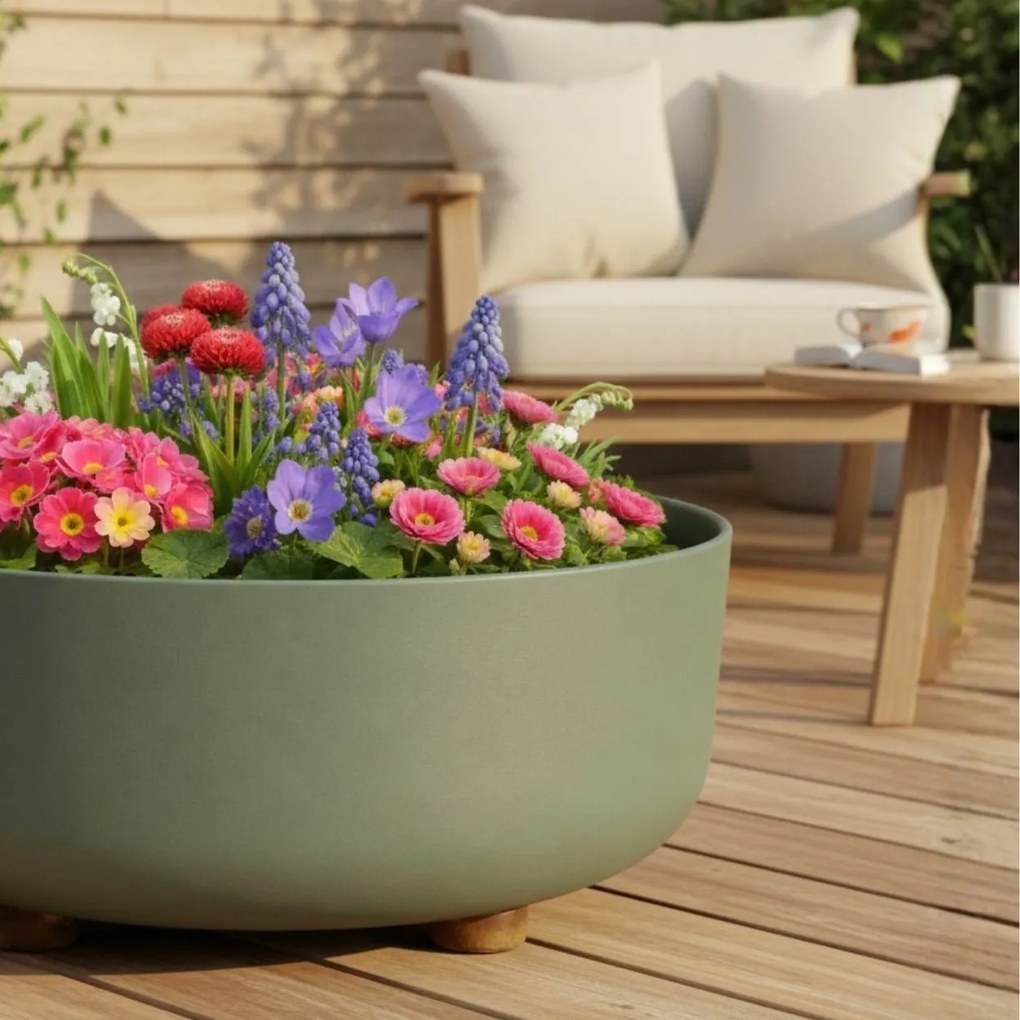 PLASTOVÝ KVETINÁČ TERRA 30X14,5 CM MÄTOVÁ