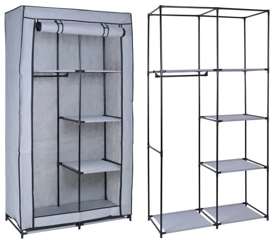 Šatníková skriňa MIRA sivá