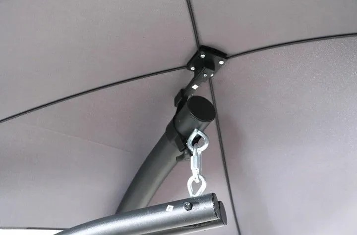 MODERNHOME Závesné hojdacie lehátko GoodHome šedé