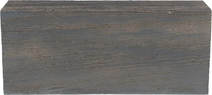 Šedý antik drevený zásobník Gina - 41*28*17 cm