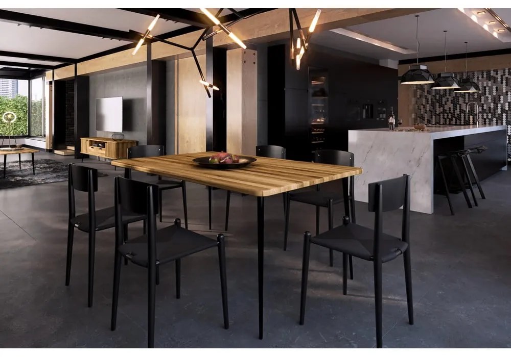 Jedálenský stôl z dubového dreva 160x90 cm Kula - The Beds