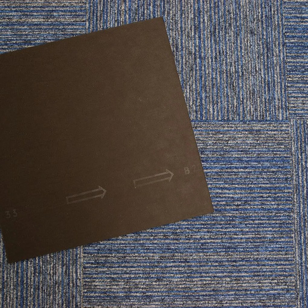 Tapibel, Kobercový štvorec Coral Lines 60360-50 modro-šedý 50 x 50 cm, chodba / predsieň