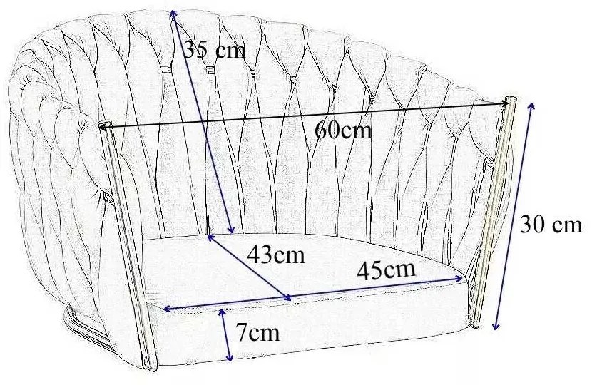 LuxuryForm DESIGN Stolička NORDEN VELUR na striebornom tanieri - svetlo šedá