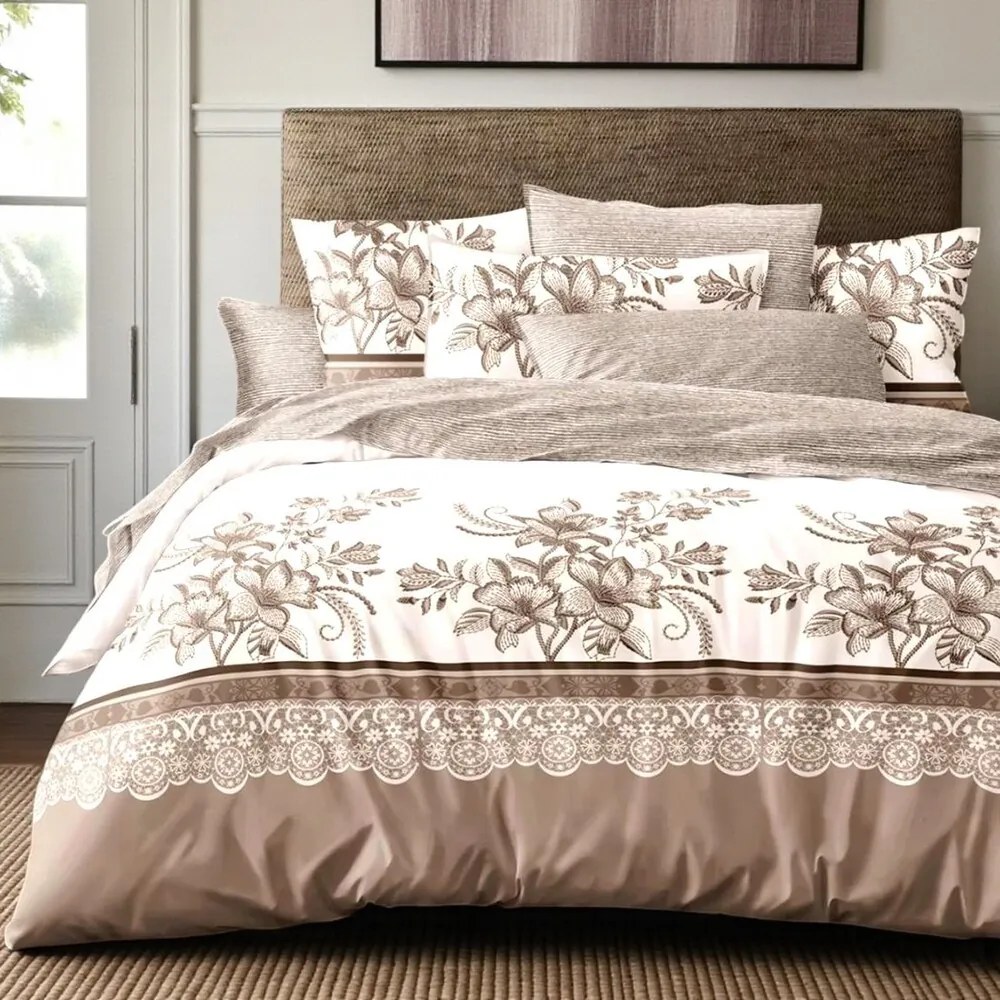 Obliečky HILDA CAPPUCCINO 7-dielna sada 140x200 cm