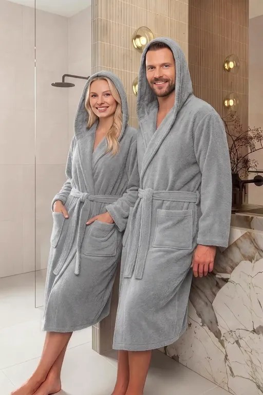 Froté župan ROBIN sivý Veľkosť: L/XL