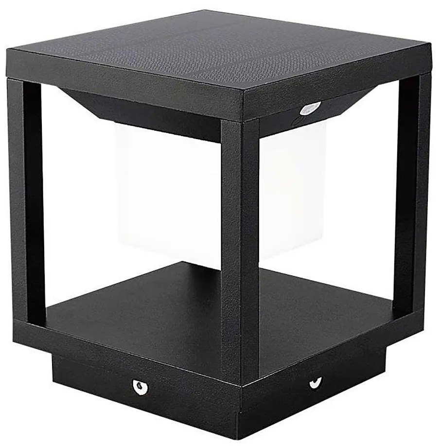 LED solárne svietidlo so senzorom LED/2W/5,5V 3000K IP65 2600 mAh čierne