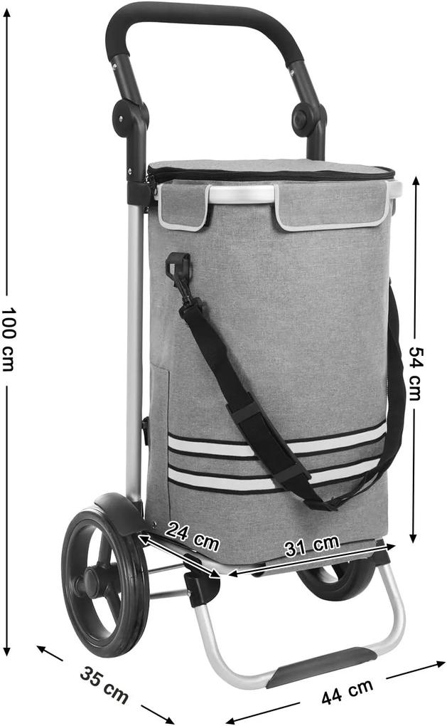 Nákupní vozík TROLLEY šedý
