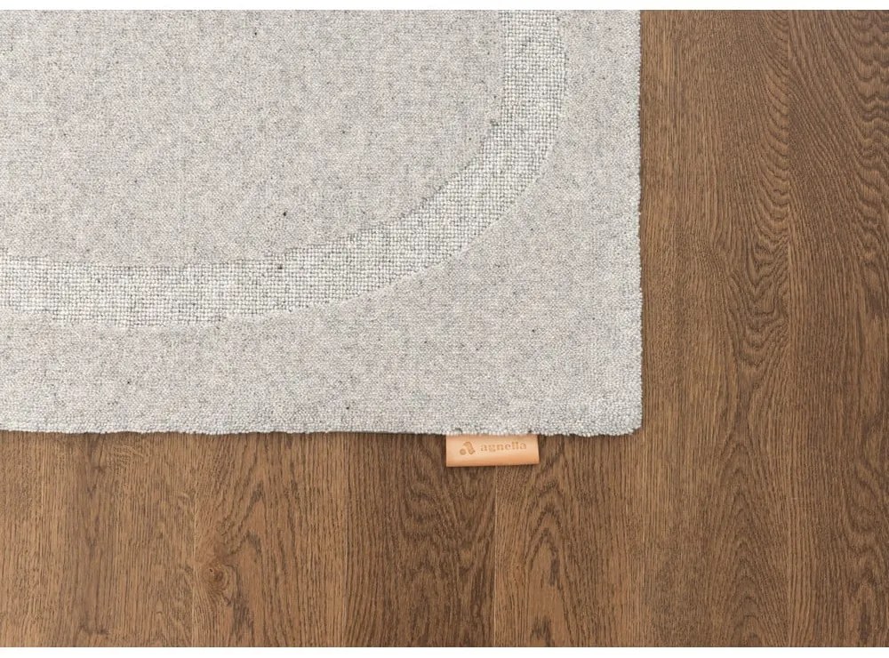 Svetlosivý vlnený koberec 160x230 cm Morphic Organica – Agnella