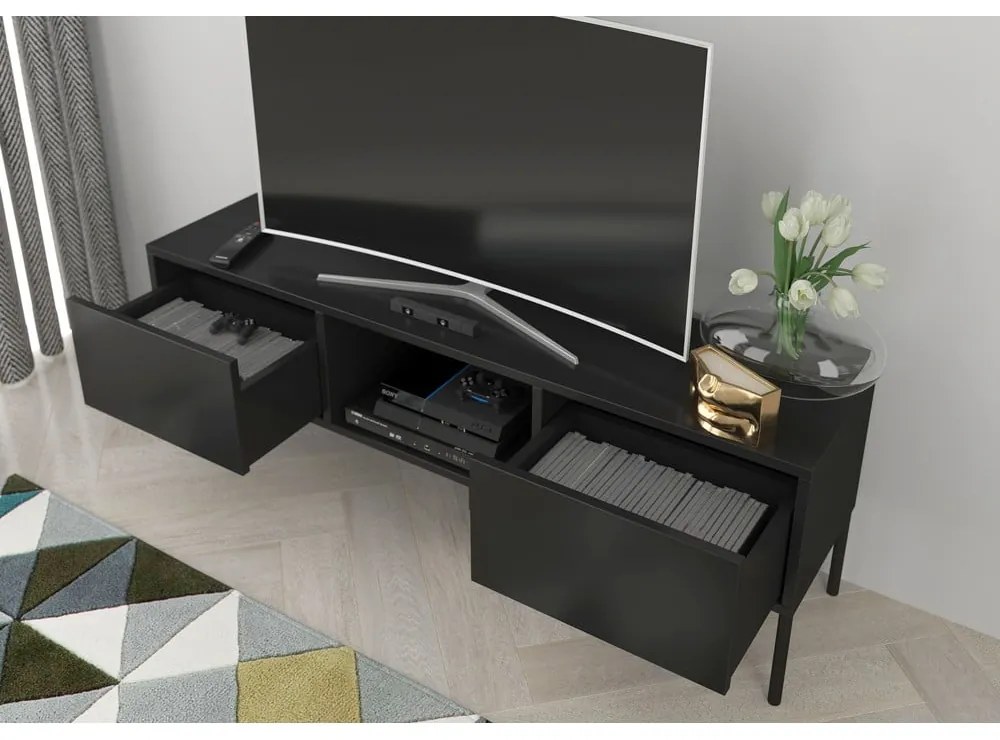 Čierny TV stolík Skandica Mirka