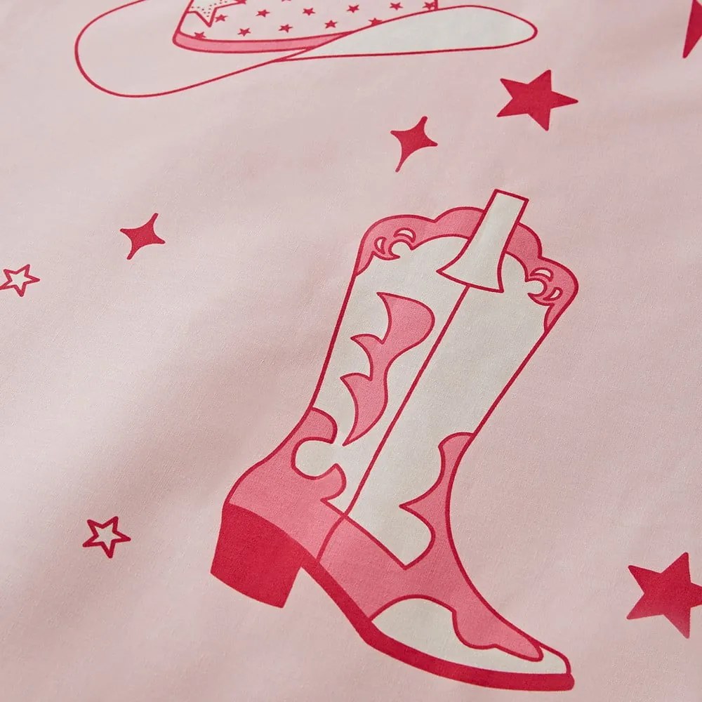 Ružové obliečky na dvojlôžko 200x200 cm Cowgirl Boot – Sassy B