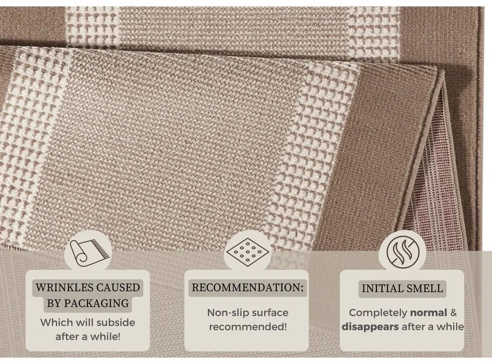 Béžovo-hnedý behúň Hanse Home Basic, 80 x 200 cm