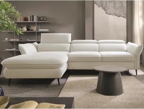 Rohová sedacia súprava Mango, krémová látka, ľavý roh%