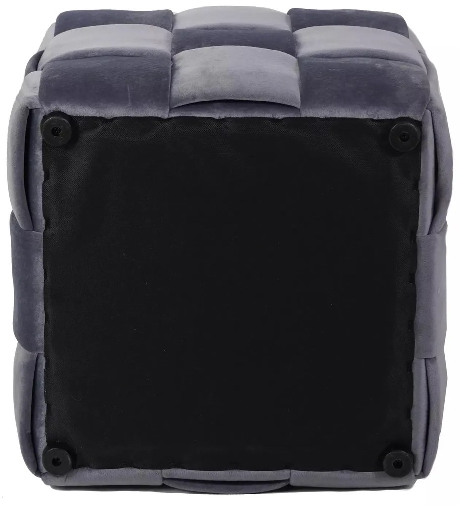 Taburet Casel Velvet šedý