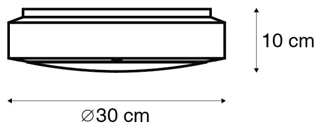 Nástenné a stropné svietidlo tmavosivé 2-svetlá IP54 - Glow