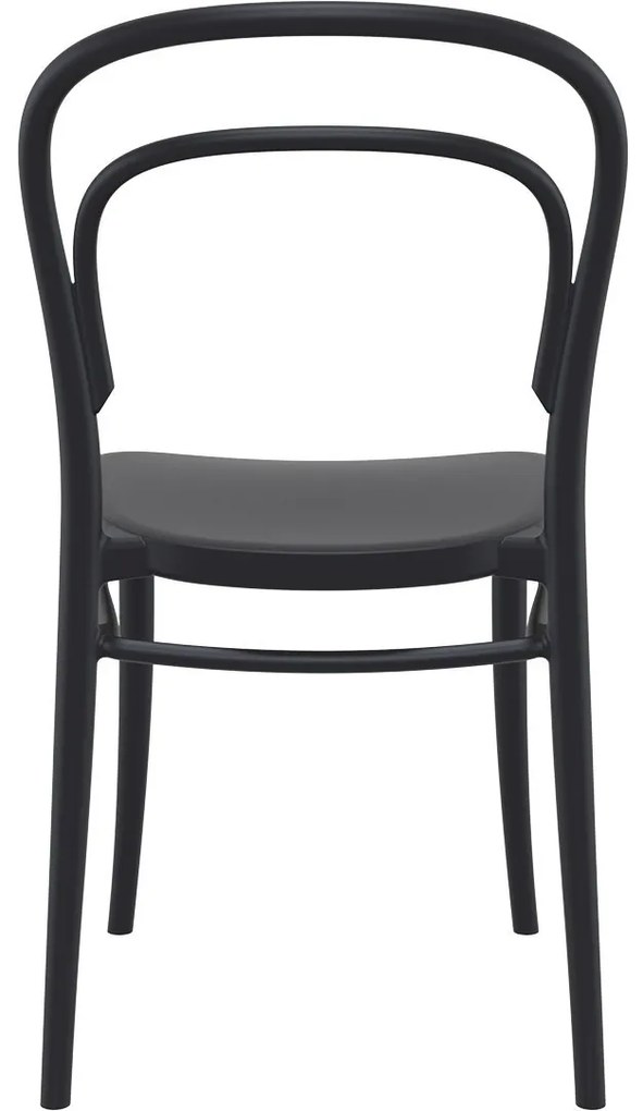 MARIE záhradná stolička bez podrúčok black