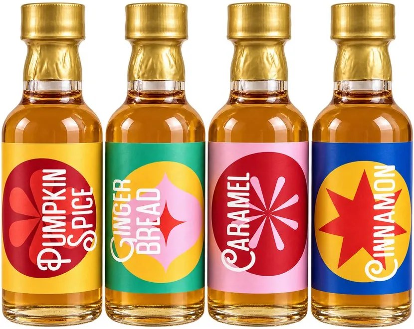 SANTA'S SYRUP SLEIGH Sada sirupov 45 ml 4 ks