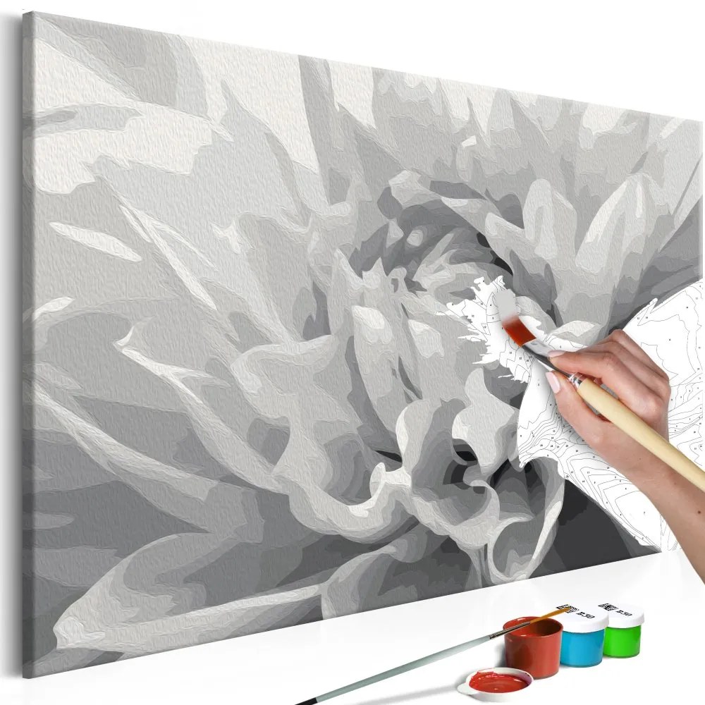 Maľovanie podľa čísiel - Black & White Flower 60x40