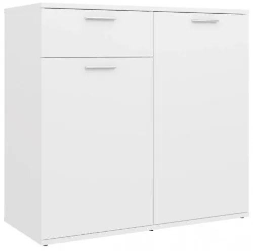 vidaXL Komoda biela 80x36x75 cm drevotrieska-