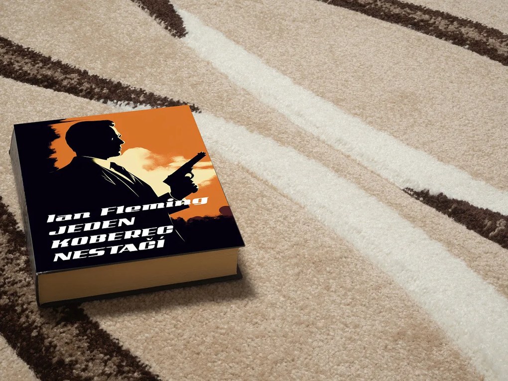 Spoltex, Kusový koberec Infinity New beige 6084, 120x170, béžová, obývacia izba