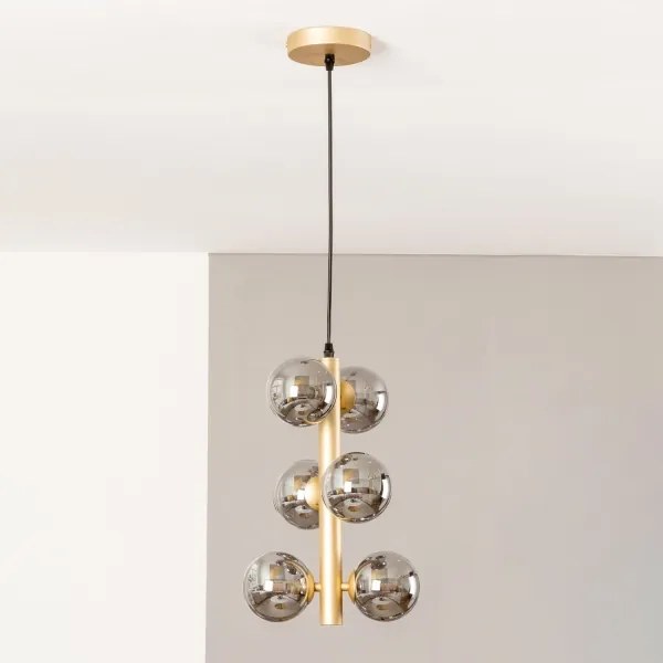 Brilagi - LED Luster na lanku MILLA 6xG9/3W/230V zlatá/dymová